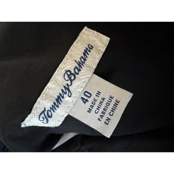 Tommy Bahama Shorts Mens 40 Navy Stretch Chino 9 In Inseam Cotton Tencel Blend - Picture 3 of 11